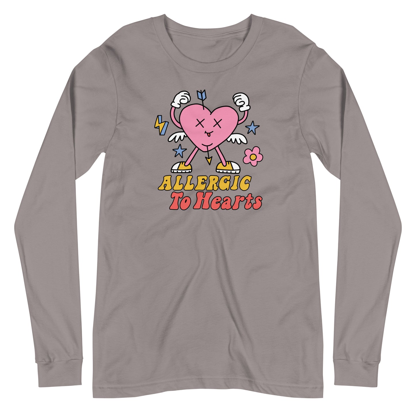 Adult 'Allergic to Hearts' Long Sleeve T-Shirt