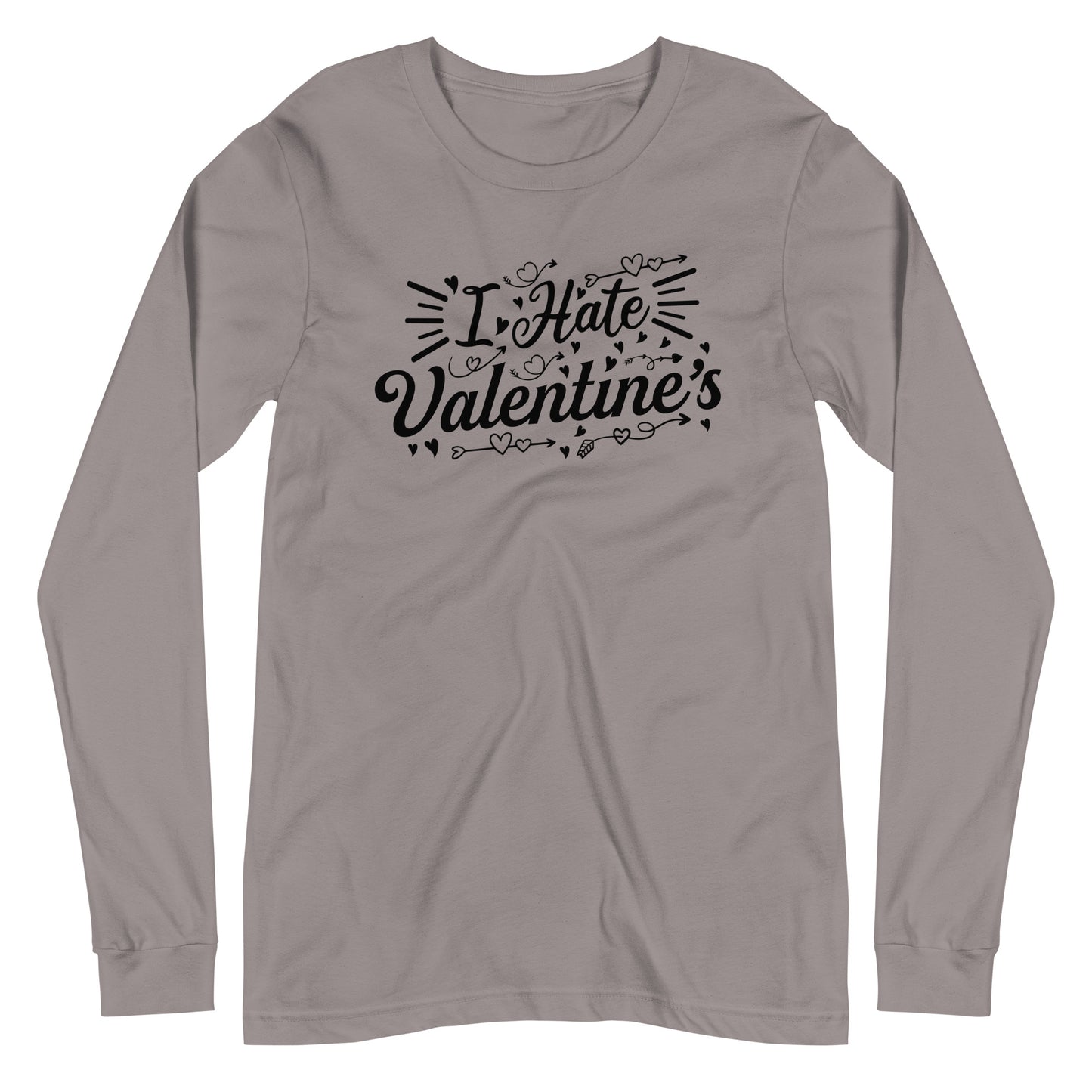 Adult 'I Hate Valentine's' Long Sleeve T-Shirt