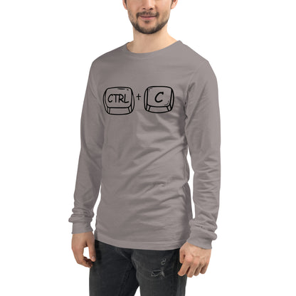 Adult 'CTRL + C' Long Sleeve T-Shirt