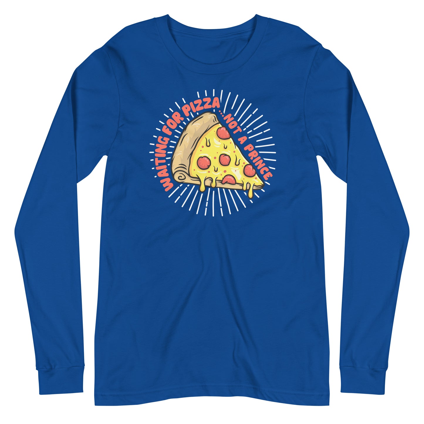 Adult 'Waiting For Pizza' Long Sleeve T-Shirt