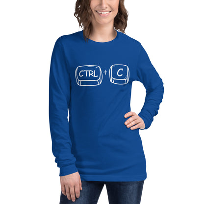 Adult 'CTRL + C' Long Sleeve T-Shirt