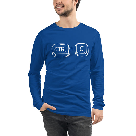 Adult 'CTRL + C' Long Sleeve T-Shirt