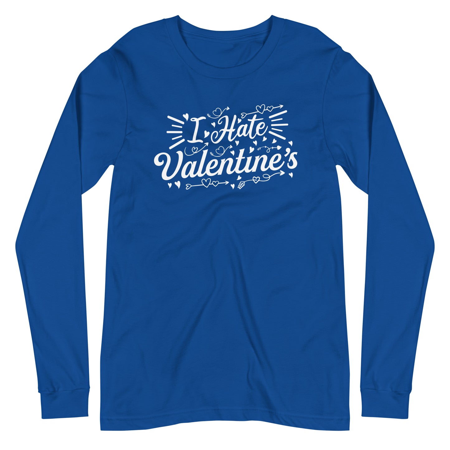 Adult 'I Hate Valentine's' Long Sleeve T-Shirt