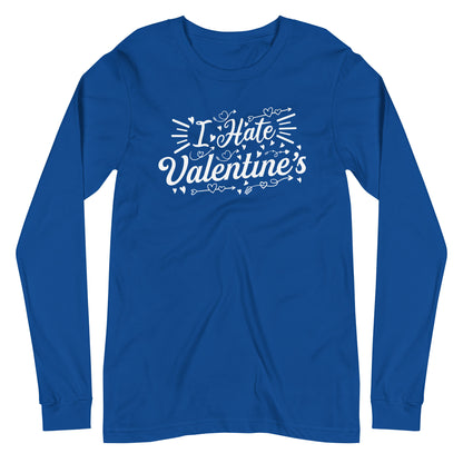 Adult 'I Hate Valentine's' Long Sleeve T-Shirt