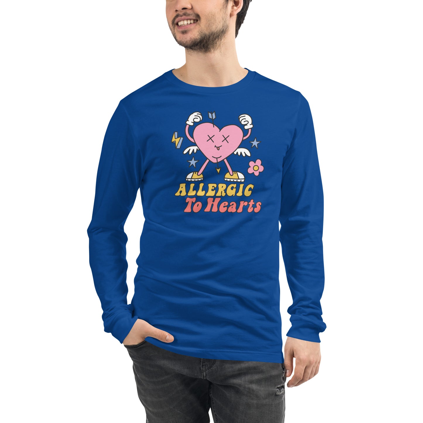 Adult 'Allergic to Hearts' Long Sleeve T-Shirt