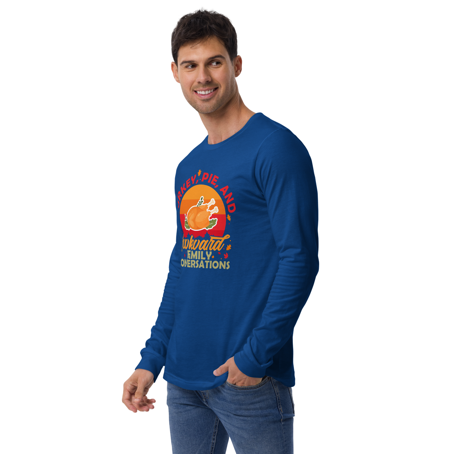 Adult GU 'Turkey and Pie' Long Sleeve T-Shirt