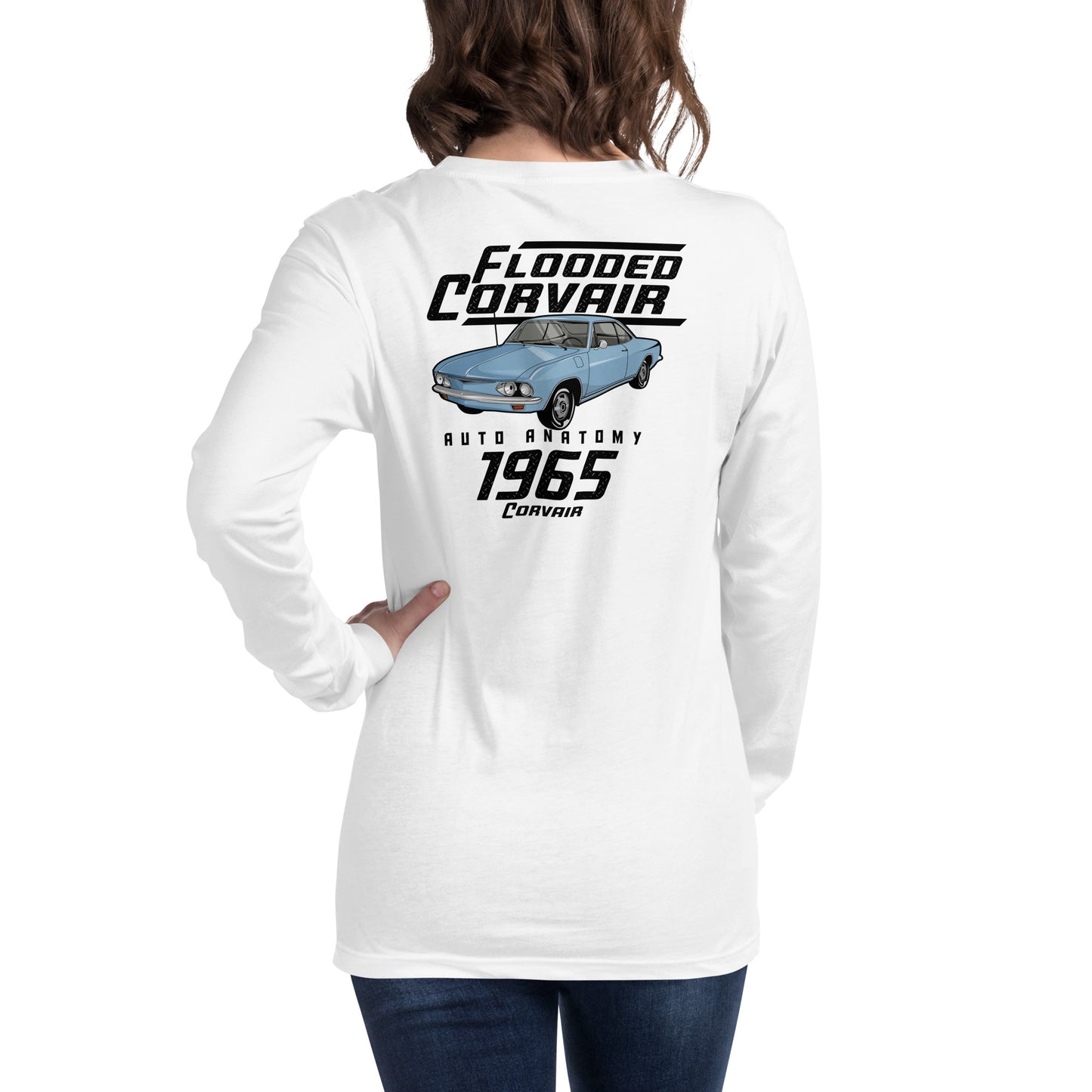 Adult Auto Anatomy 'Flooded Corvair' Long Sleeve T-shirt