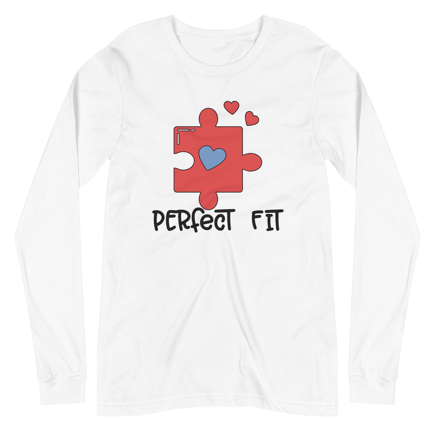 Adult 'Perfect Fit Pink Piece' Long Sleeve T-Shirt