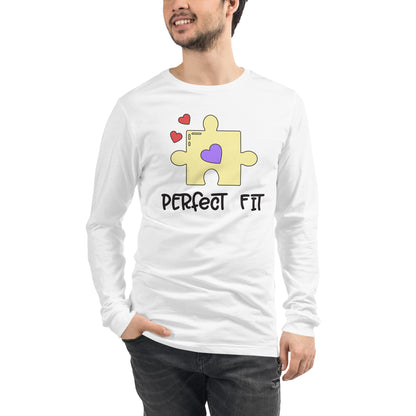 Adult 'Perfect Fit Yellow Piece' Long Sleeve T-Shirt