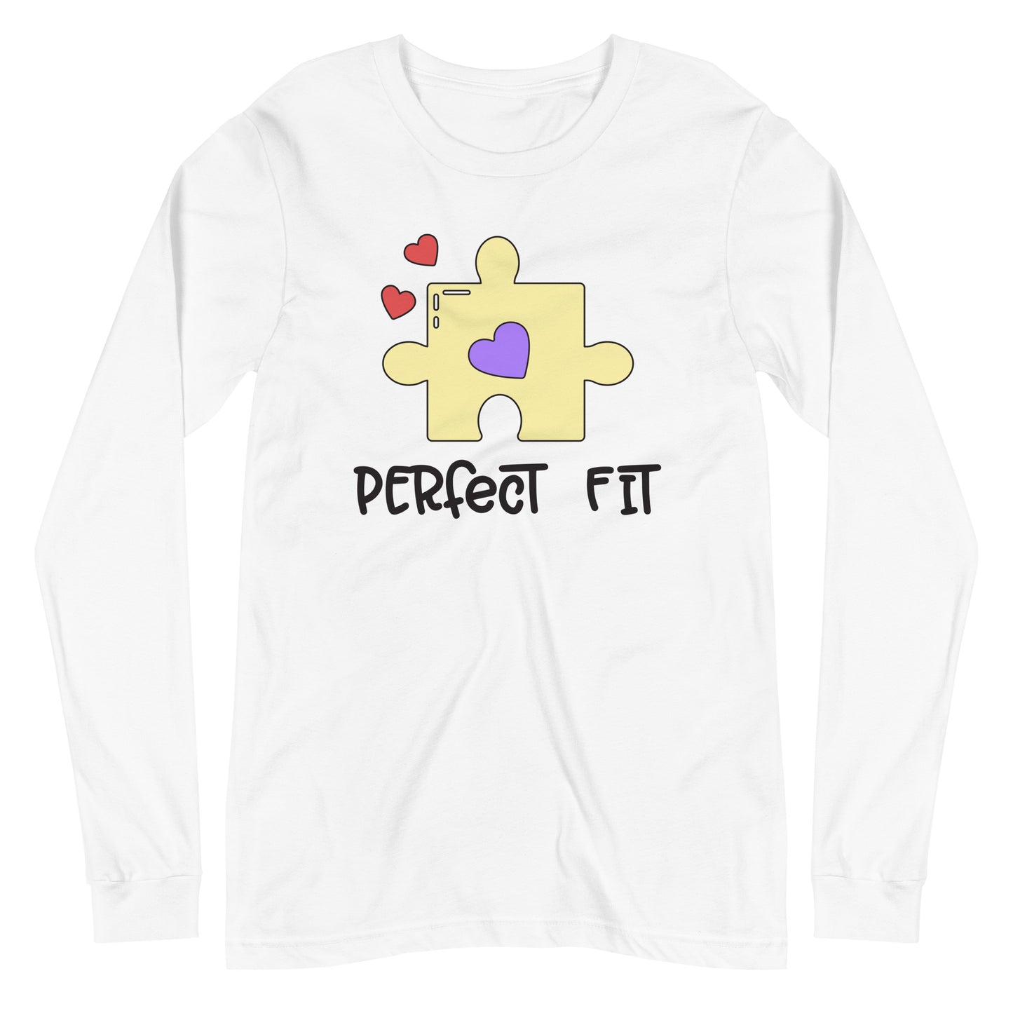 Adult 'Perfect Fit Yellow Piece' Long Sleeve T-Shirt