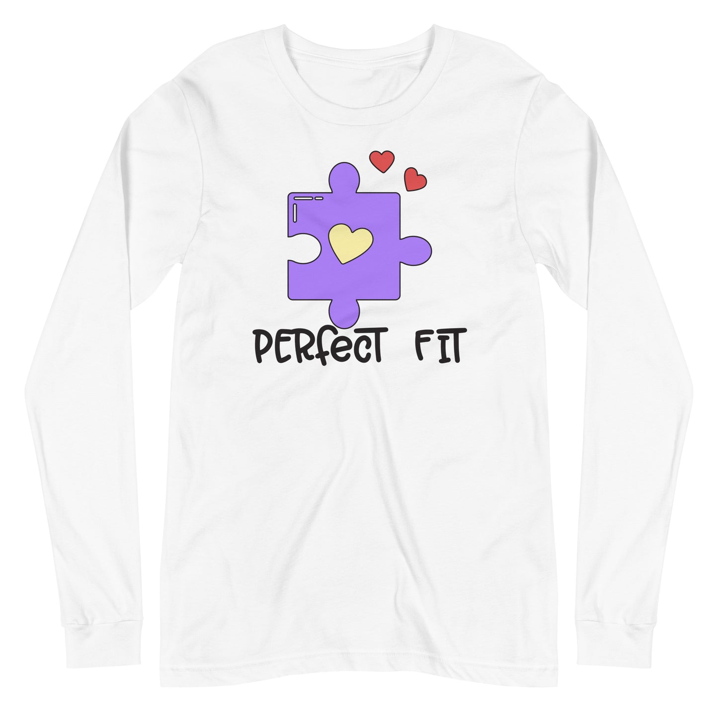 Adult 'Perfect Fit Purple Piece' Long Sleeve T-Shirt