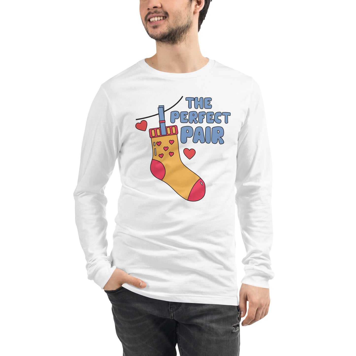 Adult 'Perfect Pair Left Sock' Long Sleeve T-Shirt