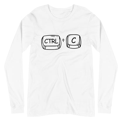 Adult 'CTRL + C' Long Sleeve T-Shirt