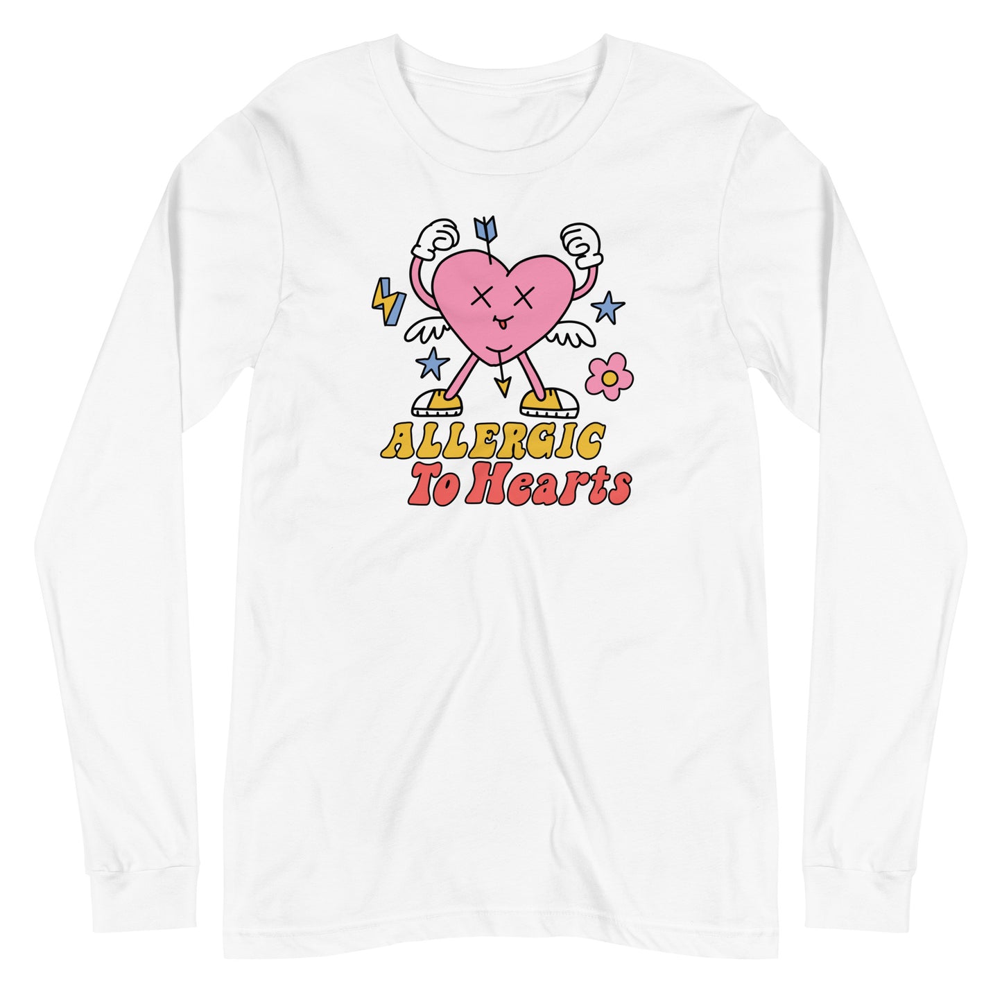 Adult 'Allergic to Hearts' Long Sleeve T-Shirt