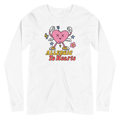 Adult 'Allergic to Hearts' Long Sleeve T-Shirt