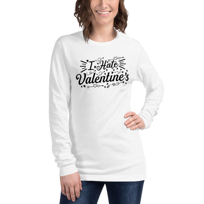 Adult 'I Hate Valentine's' Long Sleeve T-Shirt