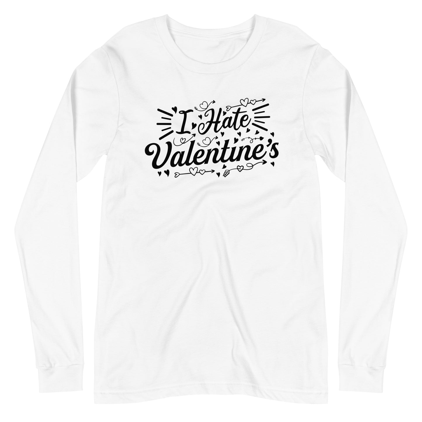 Adult 'I Hate Valentine's' Long Sleeve T-Shirt