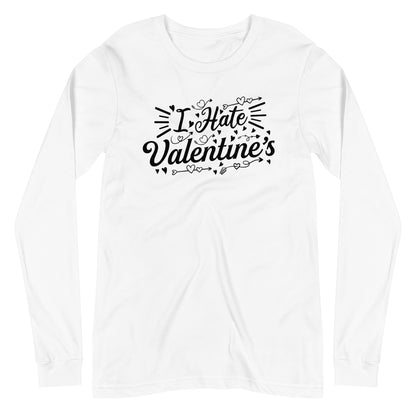 Adult 'I Hate Valentine's' Long Sleeve T-Shirt