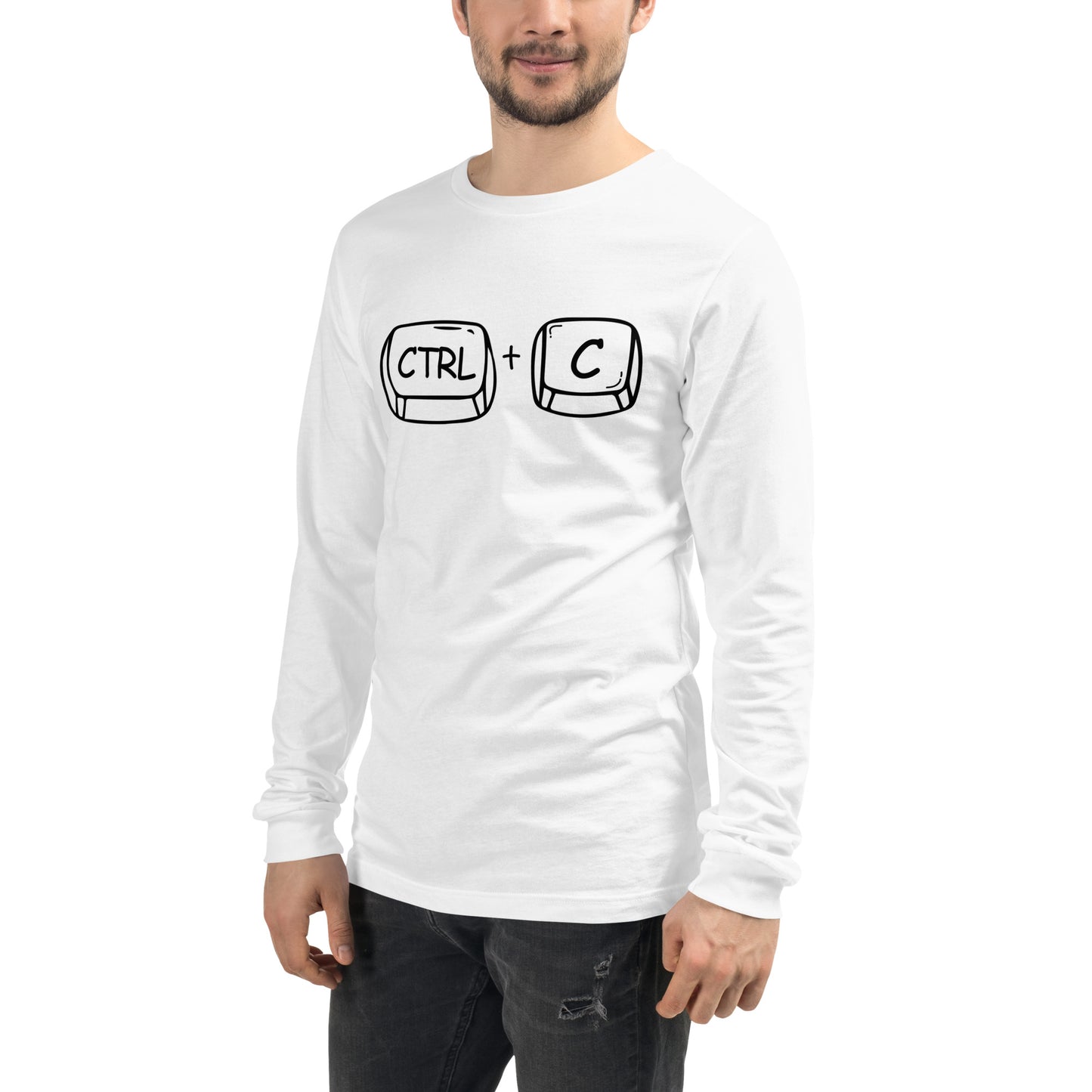 Adult 'CTRL + C' Long Sleeve T-Shirt