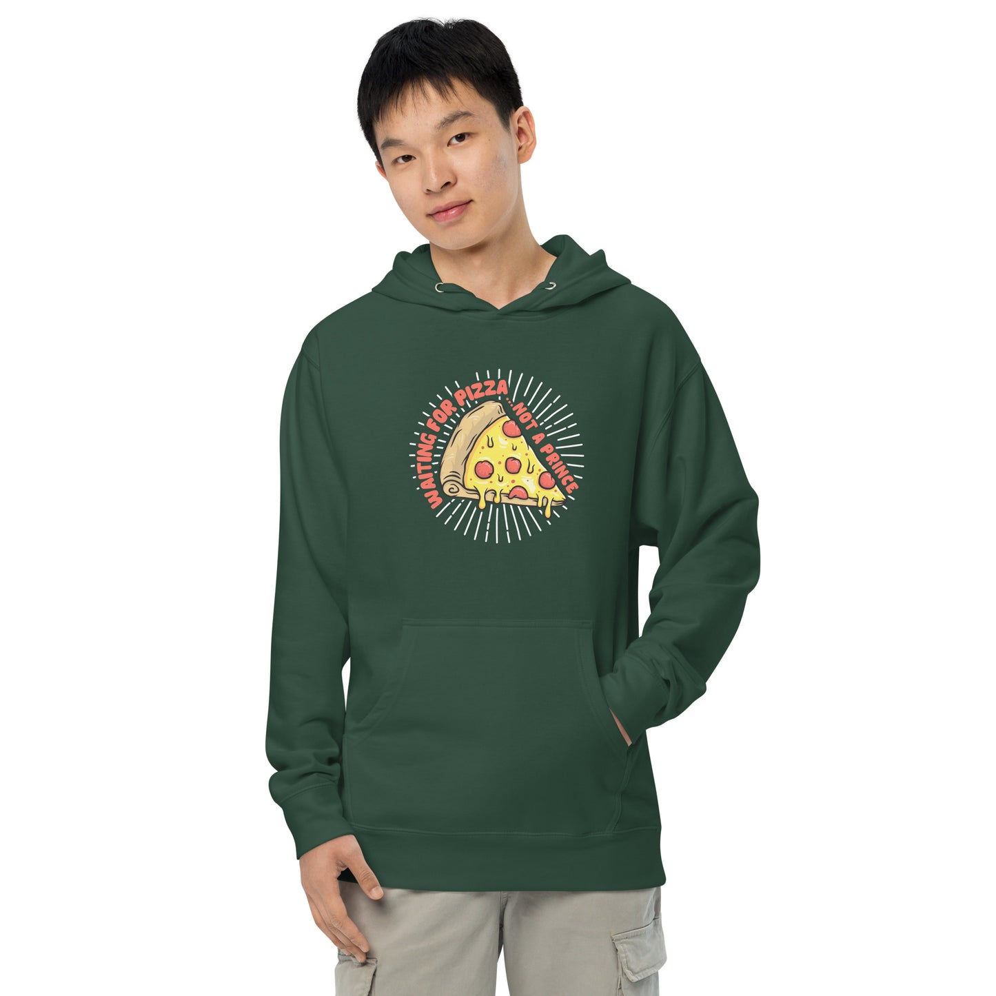 Adult 'Waiting for Pizza' Midweight Hoodie