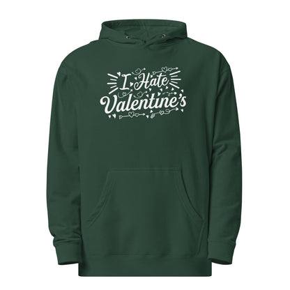 Adult 'I Hate Valentine's' Midweight Hoodie