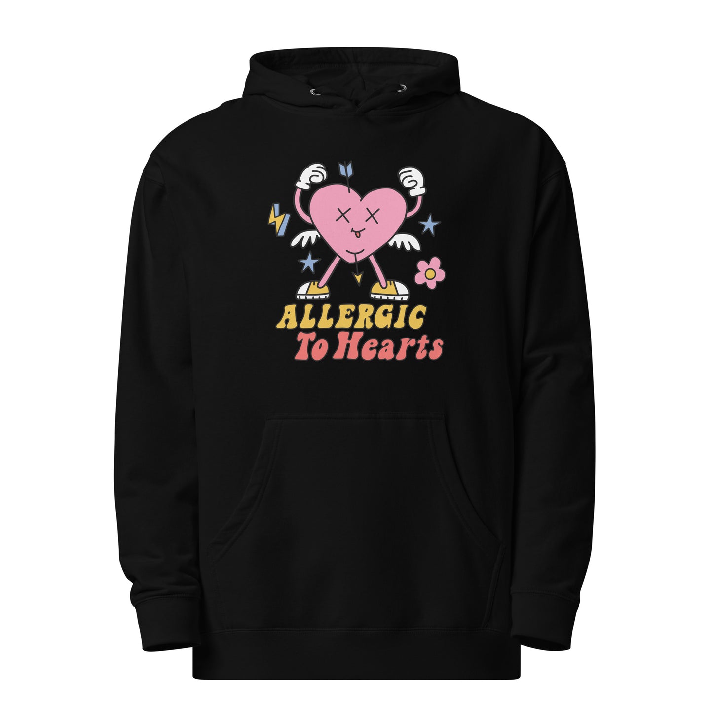 Adult 'Allergic to Hearts' Midweight Hoodie