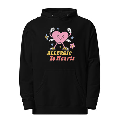 Adult 'Allergic to Hearts' Midweight Hoodie