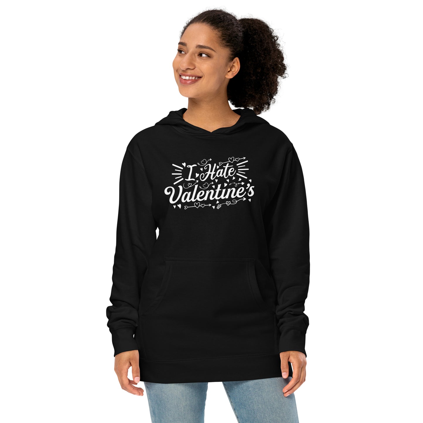 Adult 'I Hate Valentine's' Midweight Hoodie