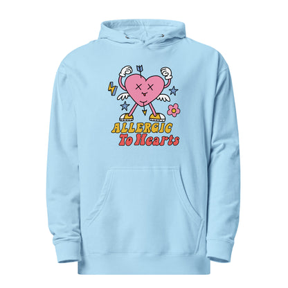 Adult 'Allergic to Hearts' Midweight Hoodie