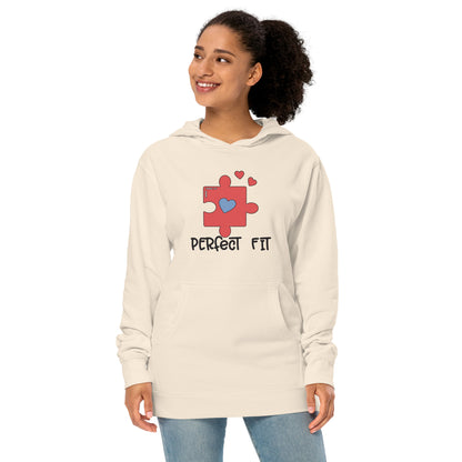 Adult 'Perfect Fit Pink Piece' Midweight Hoodie