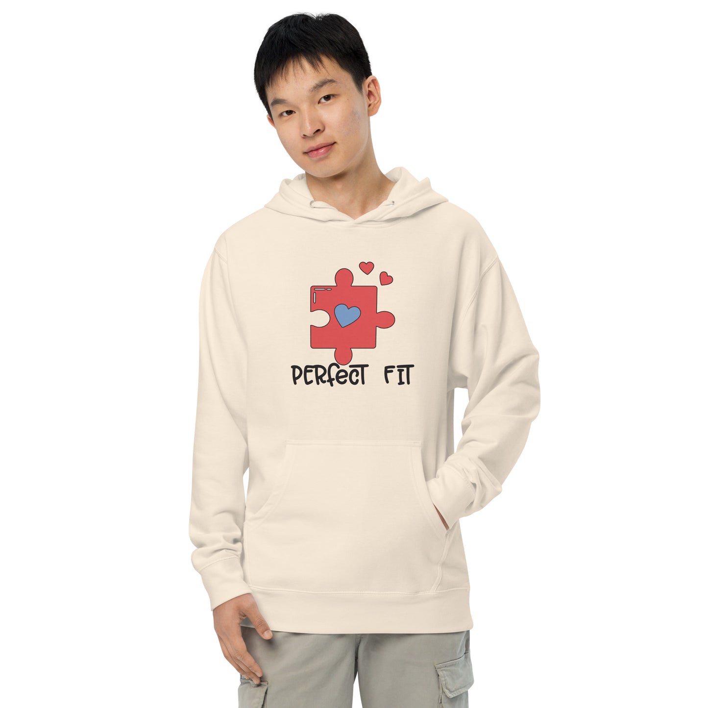 Adult 'Perfect Fit Pink Piece' Midweight Hoodie