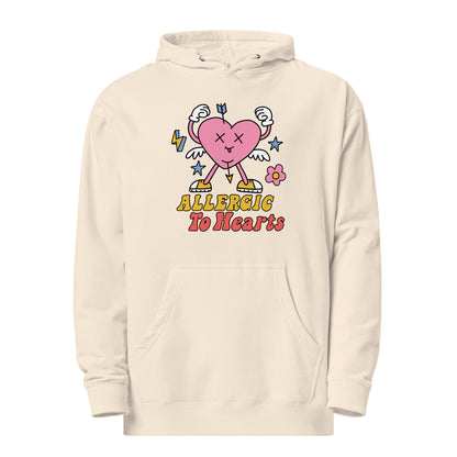 Adult 'Allergic to Hearts' Midweight Hoodie