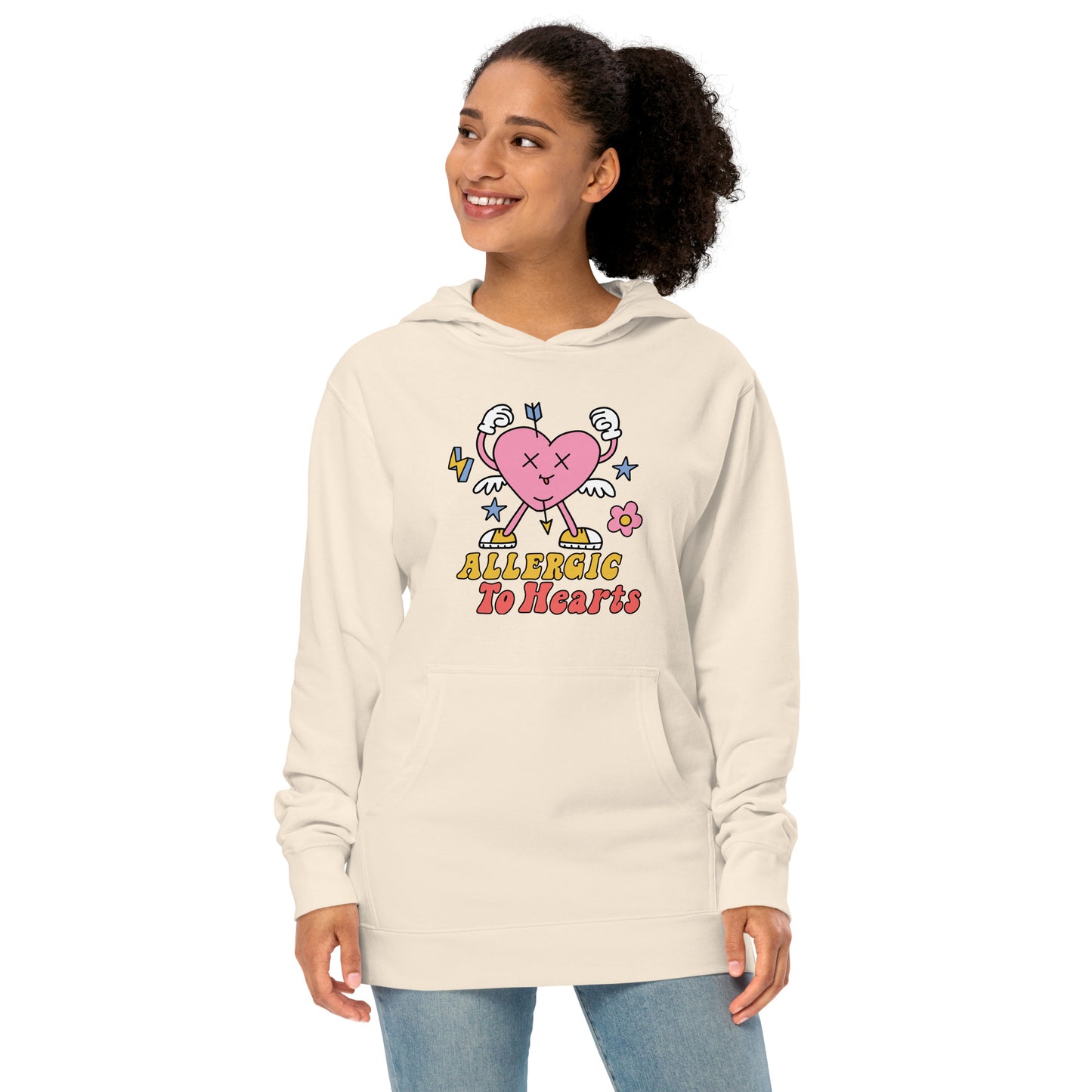 Adult 'Allergic to Hearts' Midweight Hoodie