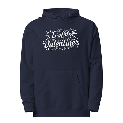 Adult 'I Hate Valentine's' Midweight Hoodie