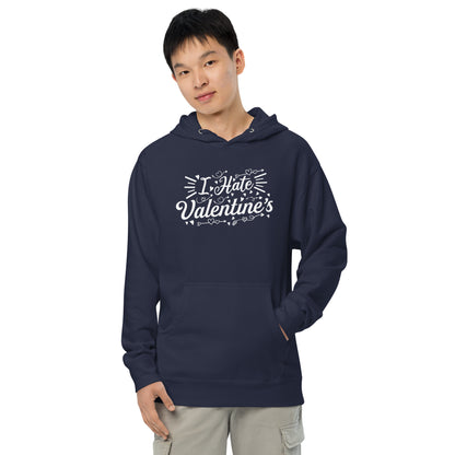 Adult 'I Hate Valentine's' Midweight Hoodie