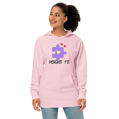 Adult 'Perfect Fit Purple Piece' Midweight Hoodie