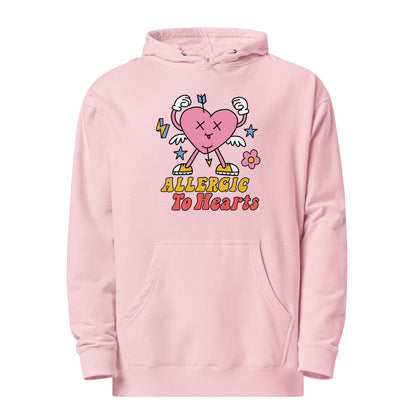 Adult 'Allergic to Hearts' Midweight Hoodie