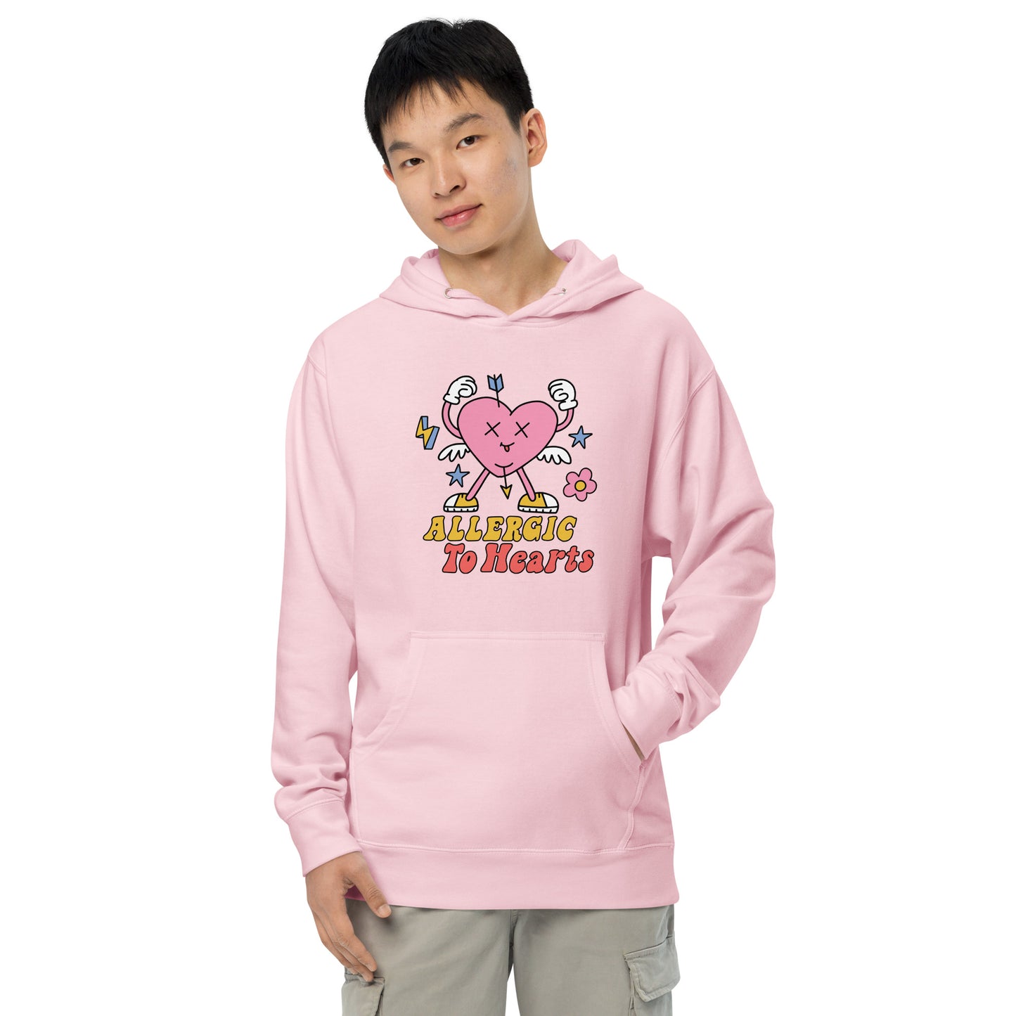 Adult 'Allergic to Hearts' Midweight Hoodie