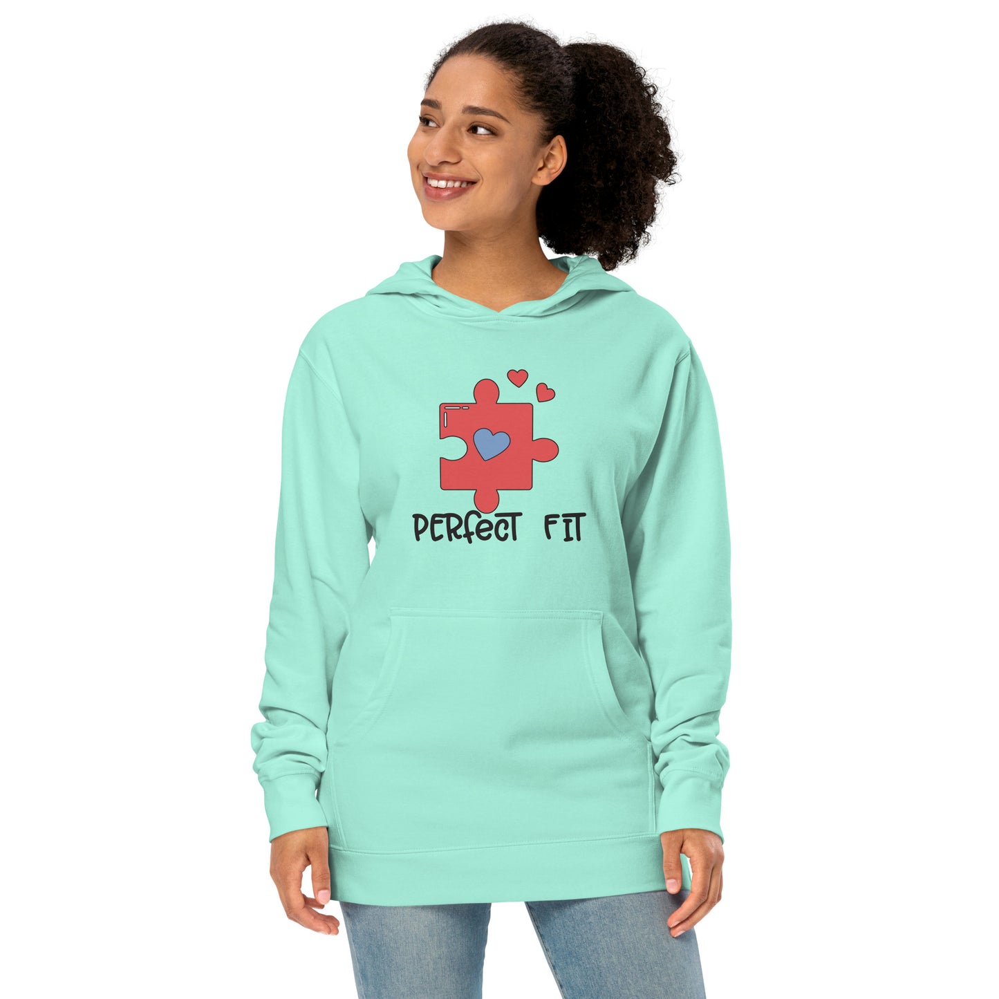 Adult 'Perfect Fit Pink Piece' Midweight Hoodie