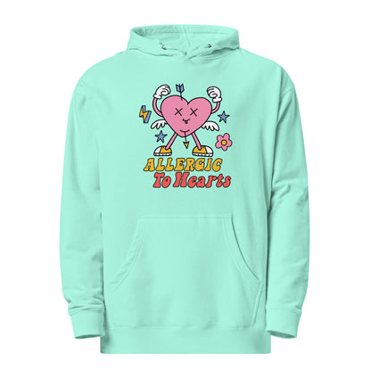 Adult 'Allergic to Hearts' Midweight Hoodie