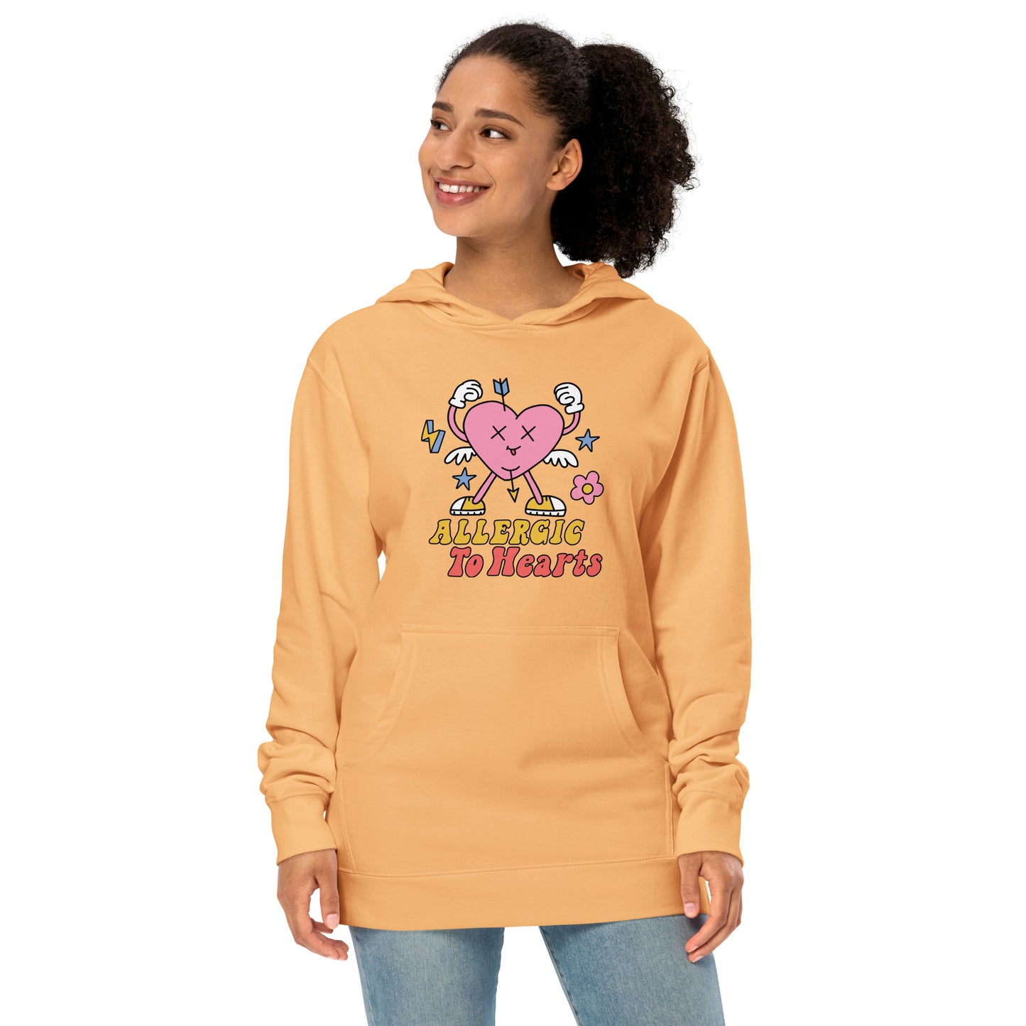 Adult 'Allergic to Hearts' Midweight Hoodie