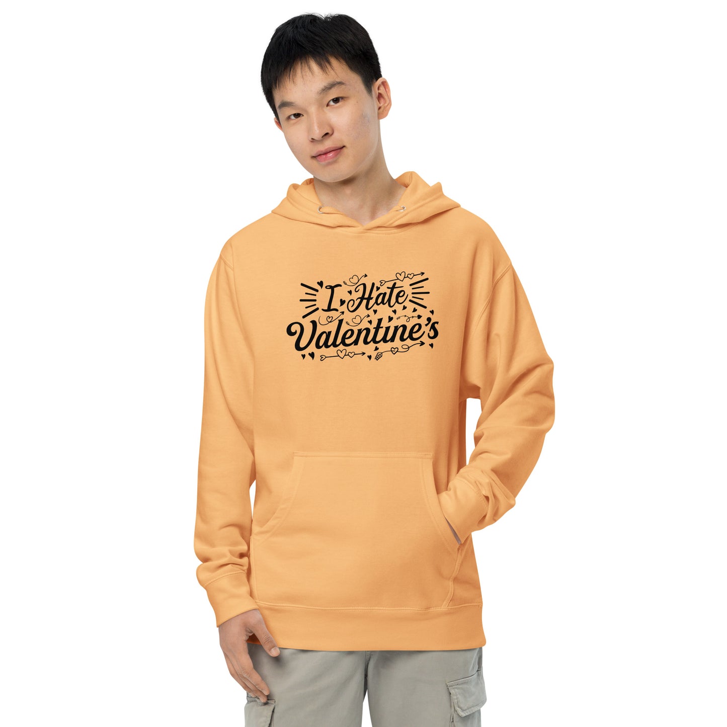 Adult 'I Hate Valentine's' Midweight Hoodie