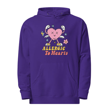 Adult 'Allergic to Hearts' Midweight Hoodie