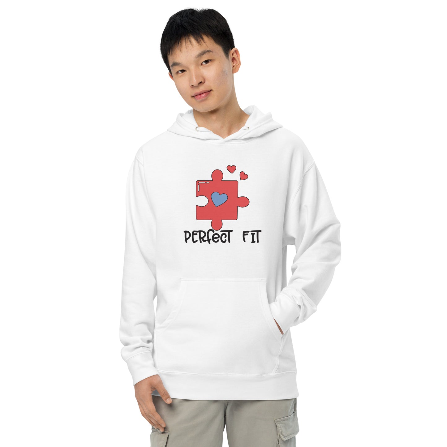 Adult 'Perfect Fit Pink Piece' Midweight Hoodie