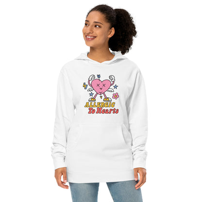 Adult 'Allergic to Hearts' Midweight Hoodie