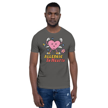 Adult 'Allergic to Hearts' Staple T-shirt