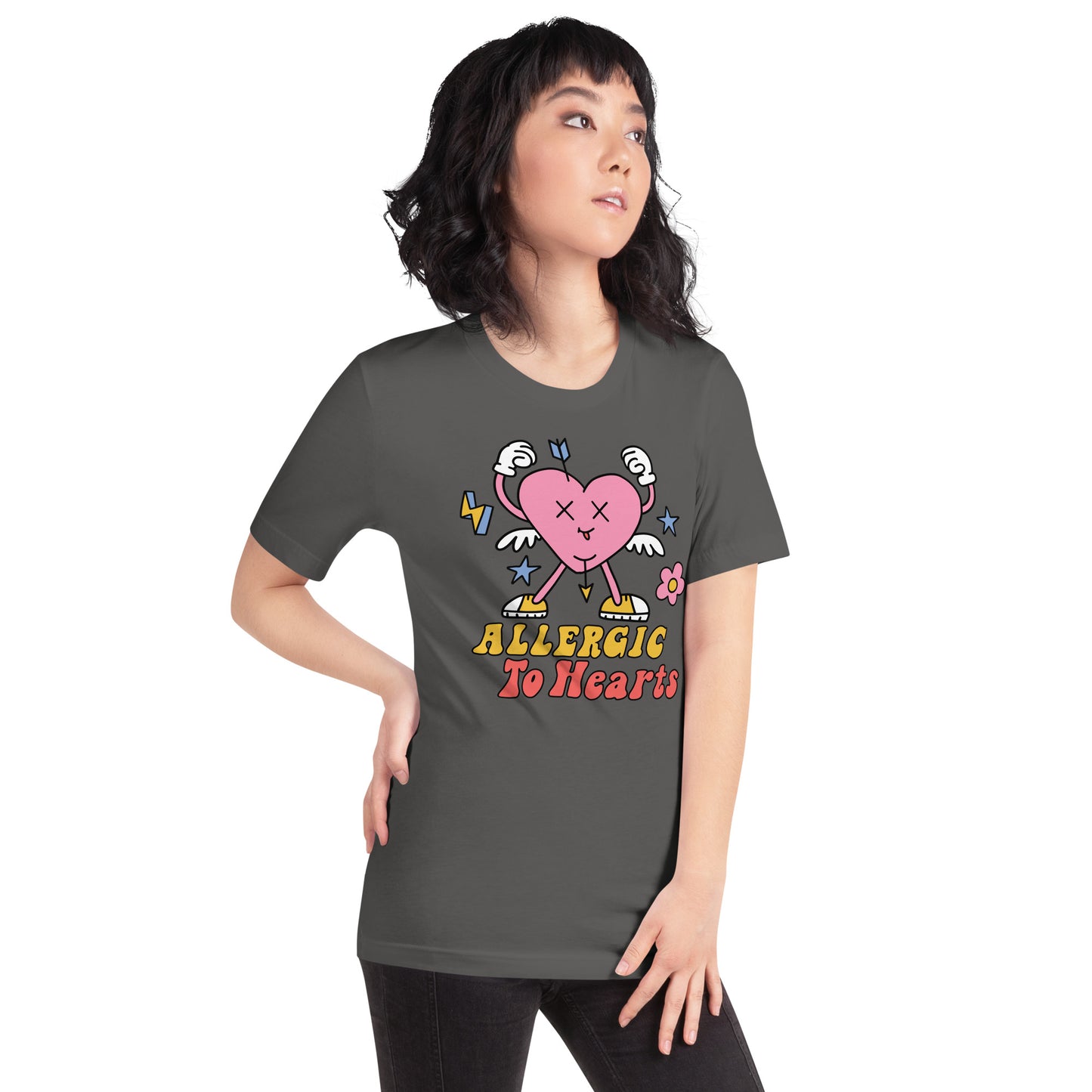 Adult 'Allergic to Hearts' Staple T-shirt