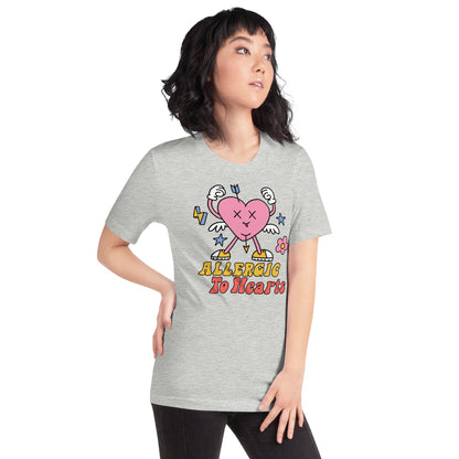 Adult 'Allergic to Hearts' Staple T-shirt