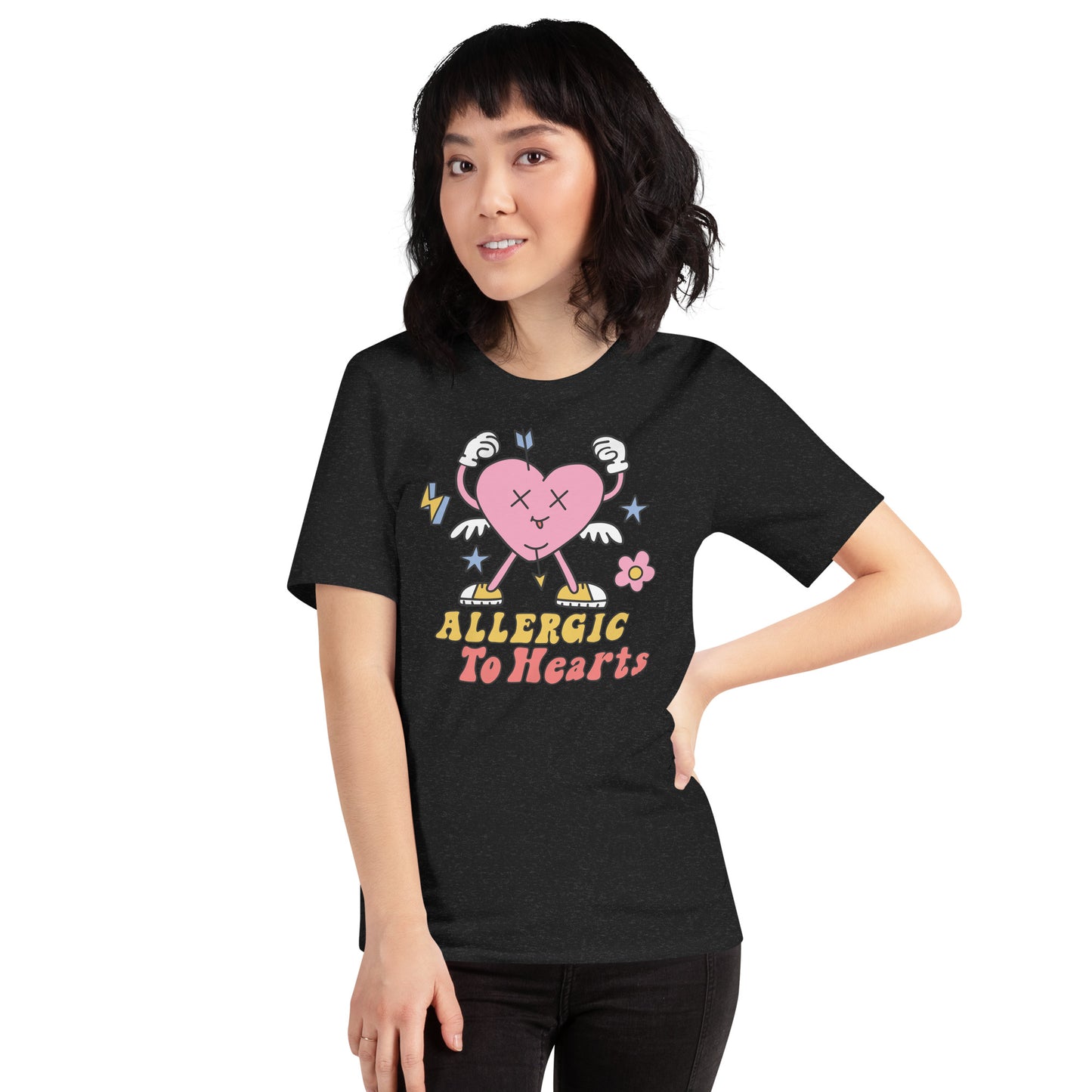 Adult 'Allergic to Hearts' Staple T-shirt