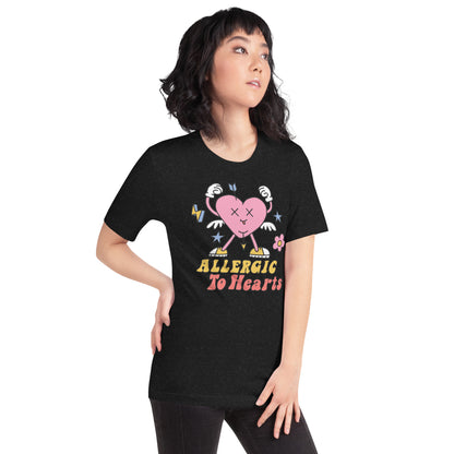 Adult 'Allergic to Hearts' Staple T-shirt